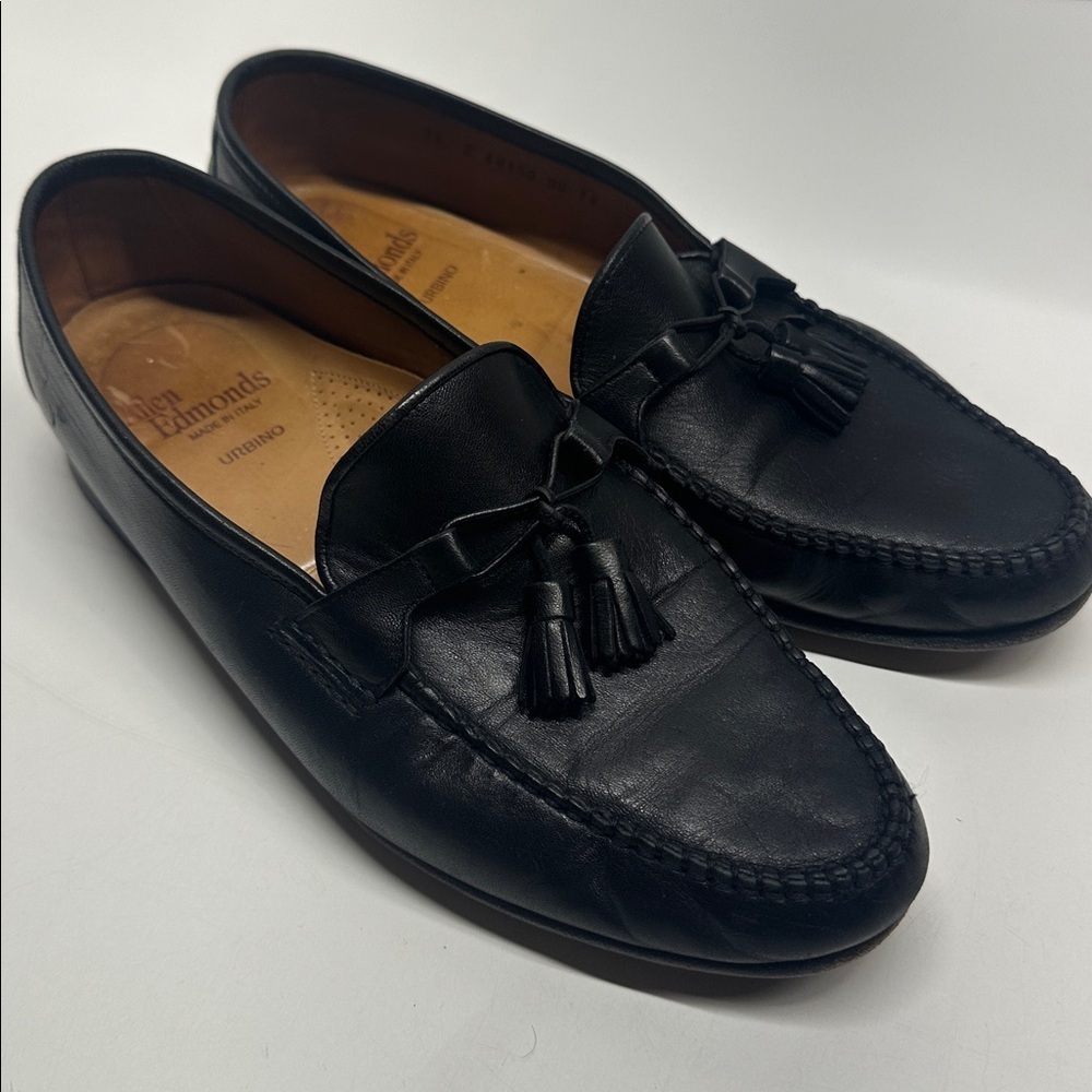 Allen Edmonds Urbino Loafers Slip On Leather Shoes Tassel Black Mens Size 11 E